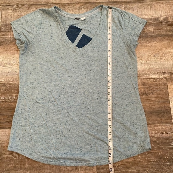 Adidas heathered blue graphic logo vneck tshirt - Picture 6 of 7